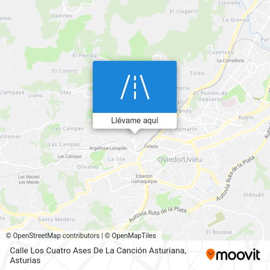 Mapa Calle Los Cuatro Ases De La Canción Asturiana