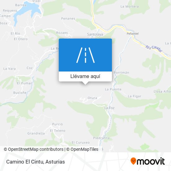 Mapa Camino El Cintu