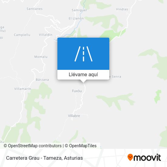 Mapa Carretera Grau - Tameza