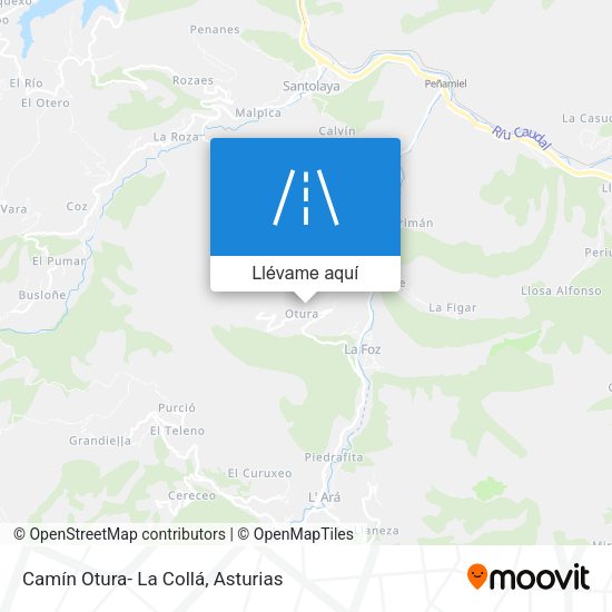 Mapa Camín Otura- La Collá