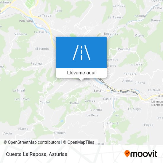 Mapa Cuesta La Raposa