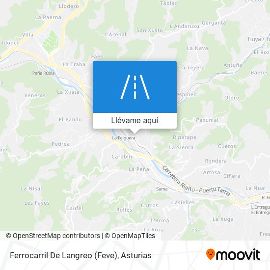 Mapa Ferrocarril De Langreo (Feve)