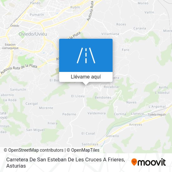 Mapa Carretera De San Esteban De Les Cruces A Frieres
