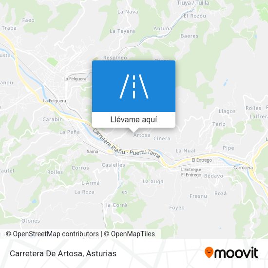 Mapa Carretera De Artosa