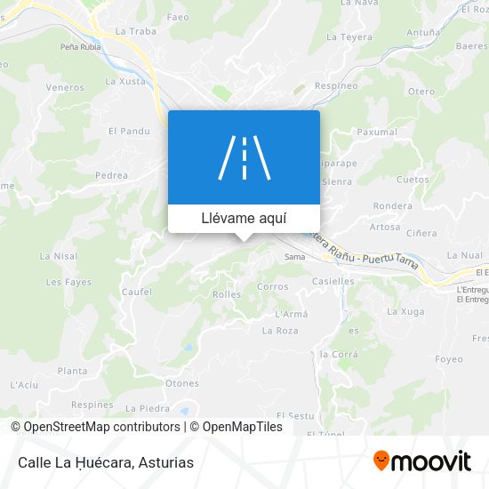 Mapa Calle La Ḥuécara