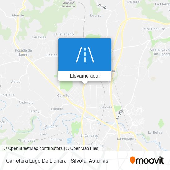 Mapa Carretera Lugo De Llanera - Silvota