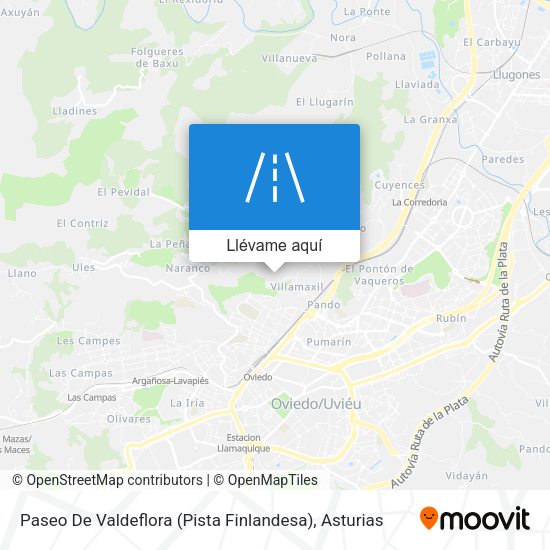Mapa Paseo De Valdeflora (Pista Finlandesa)