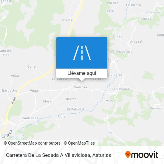 Mapa Carretera De La Secada A Villaviciosa