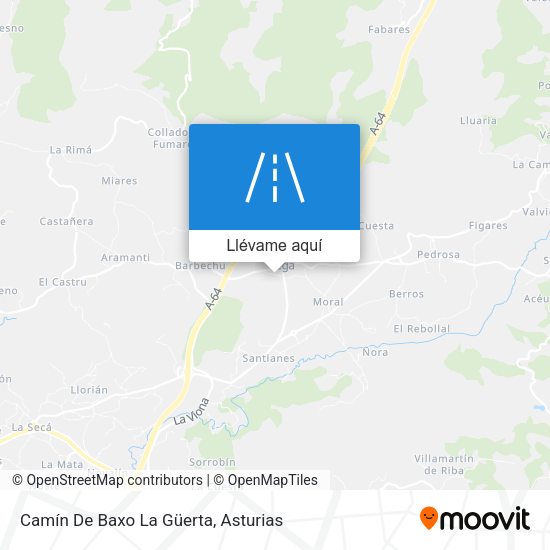 Mapa Camín De Baxo La Güerta