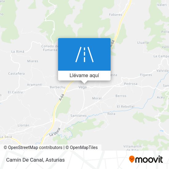 Mapa Camín De Canal