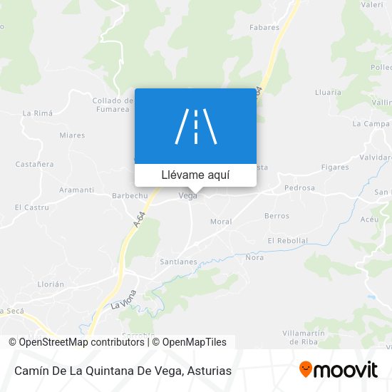 Mapa Camín De La Quintana De Vega