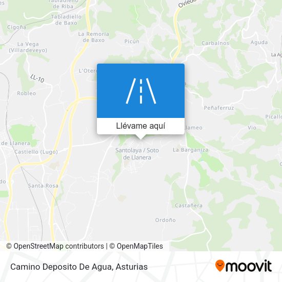 Mapa Camino Deposito De Agua