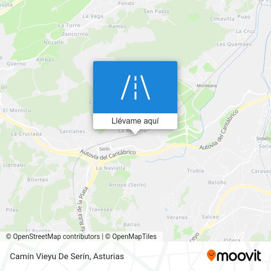 Mapa Camín Vieyu De Serín