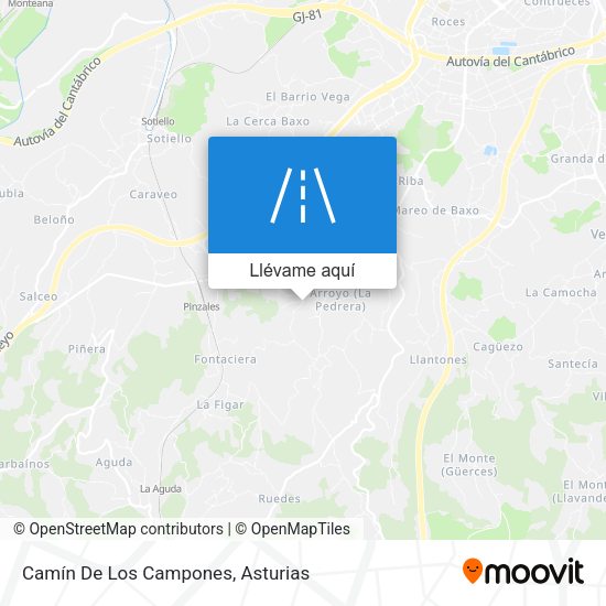 Mapa Camín De Los Campones