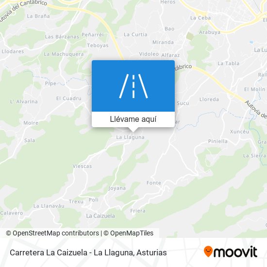 Mapa Carretera La Caizuela - La Llaguna