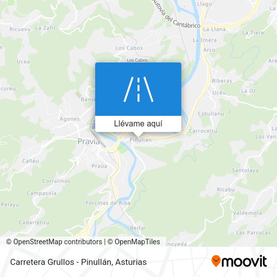 Mapa Carretera Grullos - Pinullán
