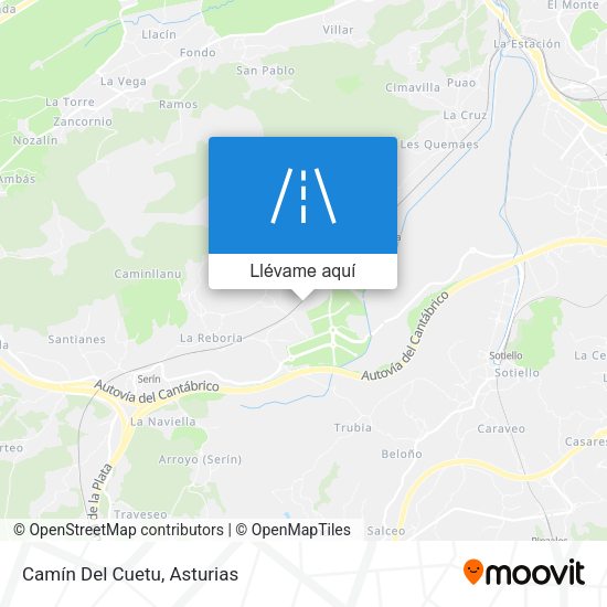 Mapa Camín Del Cuetu