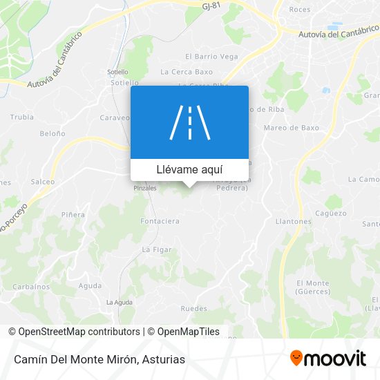 Mapa Camín Del Monte Mirón