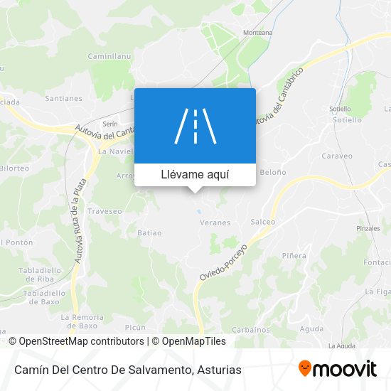 Mapa Camín Del Centro De Salvamento