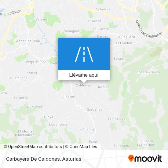Mapa Carbayera De Caldones
