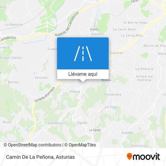 Mapa Camín De La Peñona