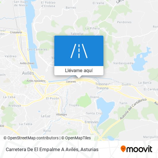 Mapa Carretera De El Empalme A Avilés