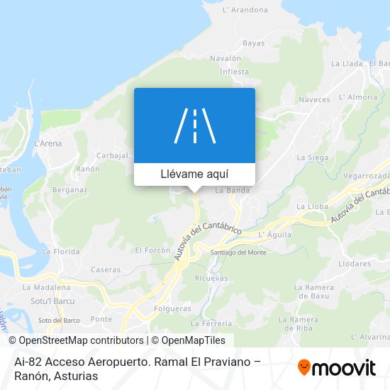 Mapa Ai-82 Acceso Aeropuerto. Ramal El Praviano – Ranón