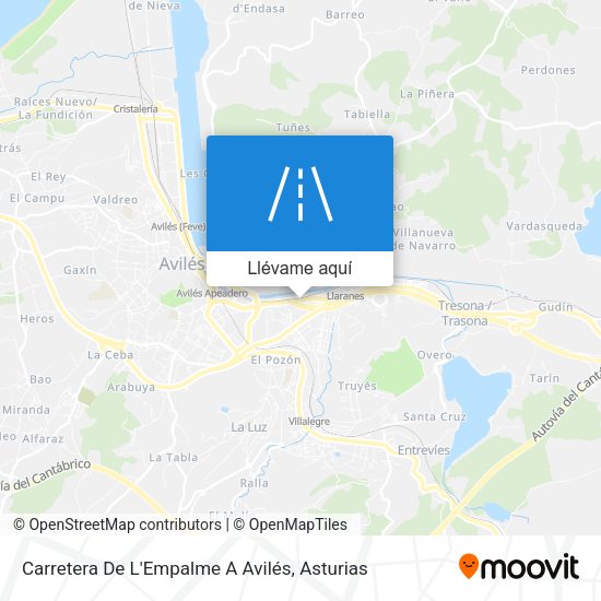Mapa Carretera De L'Empalme A Avilés