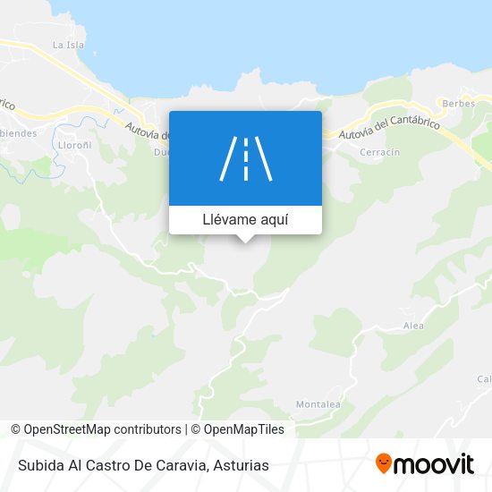 Mapa Subida Al Castro De Caravia