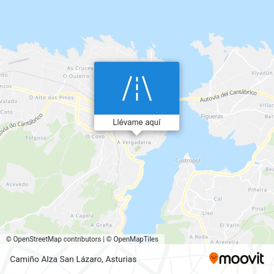 Mapa Camiño Alza San Lázaro