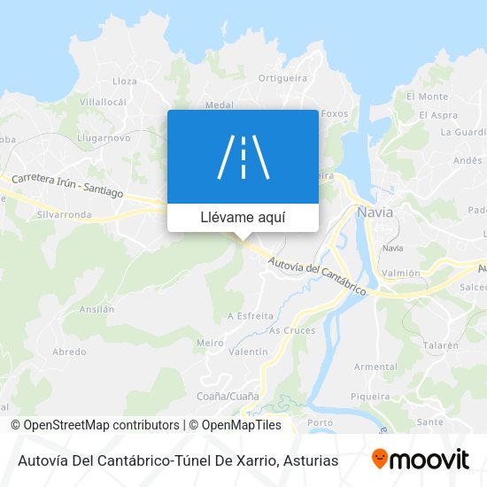Mapa Autovía Del Cantábrico-Túnel De Xarrio