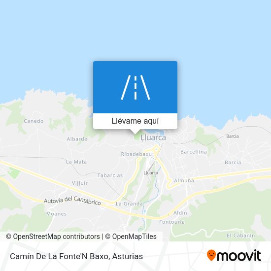 Mapa Camín De La Fonte'N Baxo