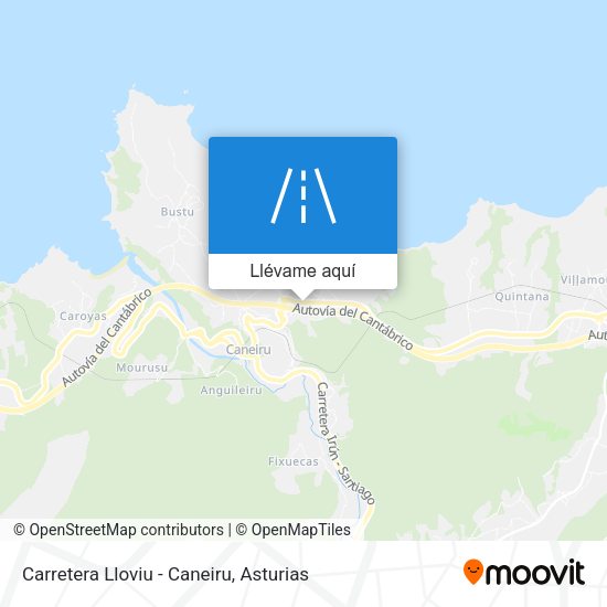 Mapa Carretera Lloviu - Caneiru