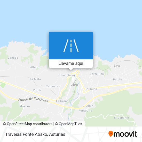 Mapa Travesía Fonte Abaxo