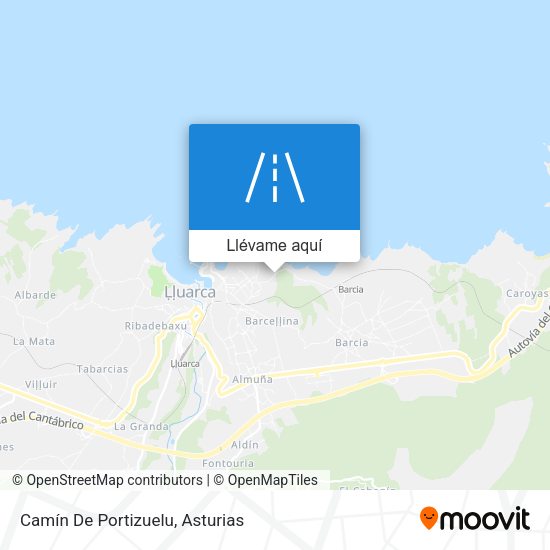 Mapa Camín De Portizuelu