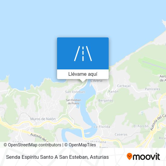 Mapa Senda Espíritu Santo A San Esteban