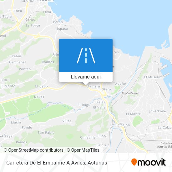 Mapa Carretera De El Empalme A Avilés