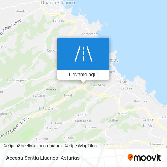 Mapa Accesu Sentíu Lluanco