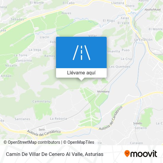 Mapa Camín De Villar De Cenero Al Valle