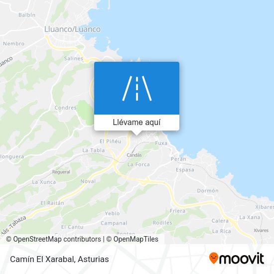 Mapa Camín El Xarabal