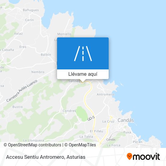 Mapa Accesu Sentíu Antromero