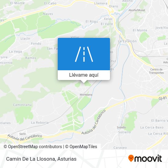 Mapa Camín De La Llosona