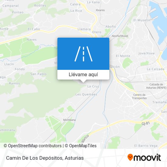 Mapa Camín De Los Depósitos