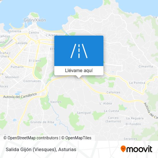 Mapa Salida Gijón (Viesques)