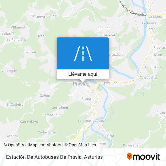 Mapa Estación De Autobuses De Pravia
