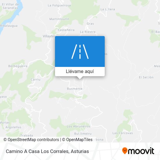 Mapa Camino A Casa Los Corrales