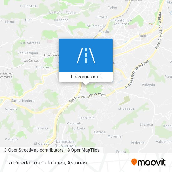 Mapa La Pereda Los Catalanes