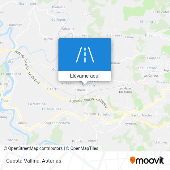 Mapa Cuesta Vallina