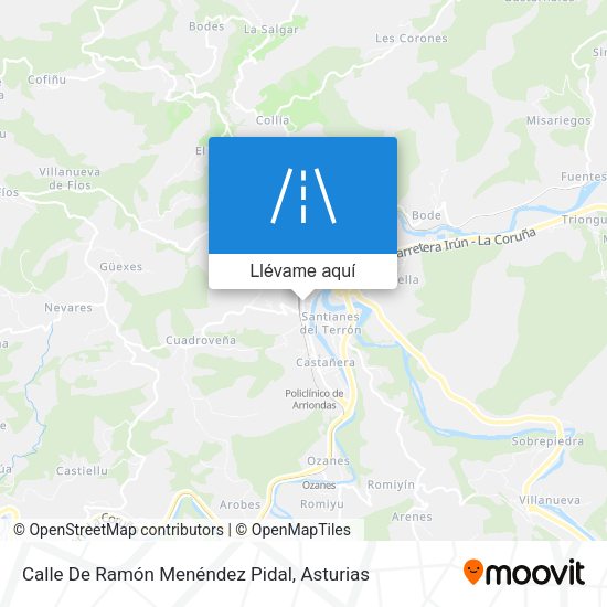 Mapa Calle De Ramón Menéndez Pidal