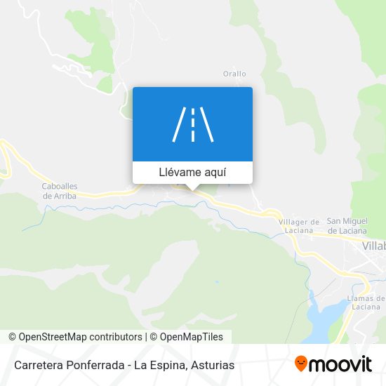 Mapa Carretera Ponferrada - La Espina